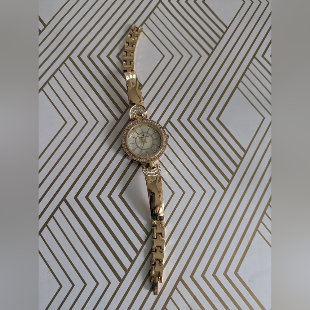 Sailor Jane Watch W/Gold-tone Rhinestone Bezel,